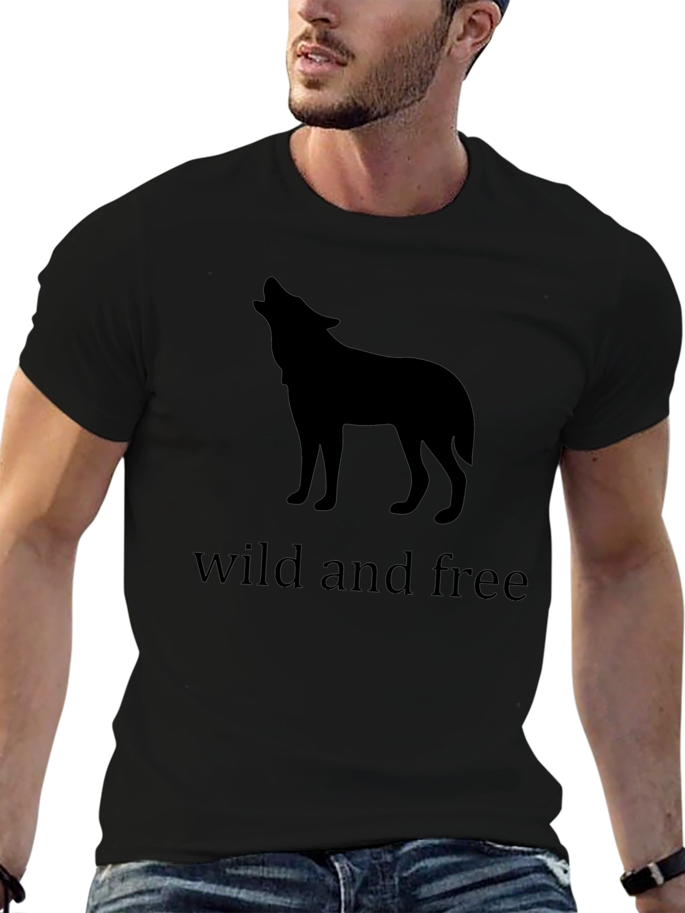 Wild and Free Wolf T-Shirt - Black