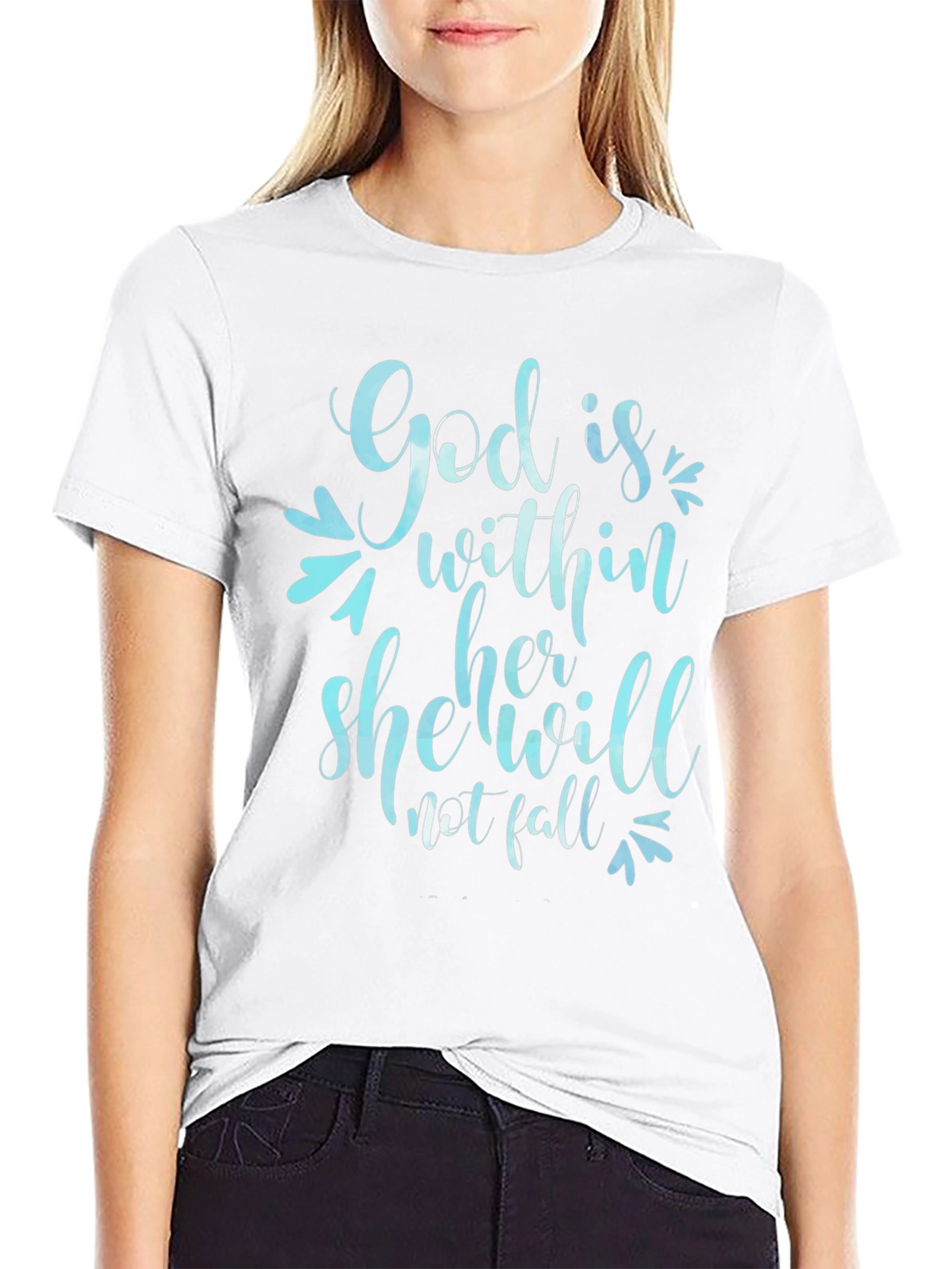 God is Within Her T-Shirt - Christian Apparel