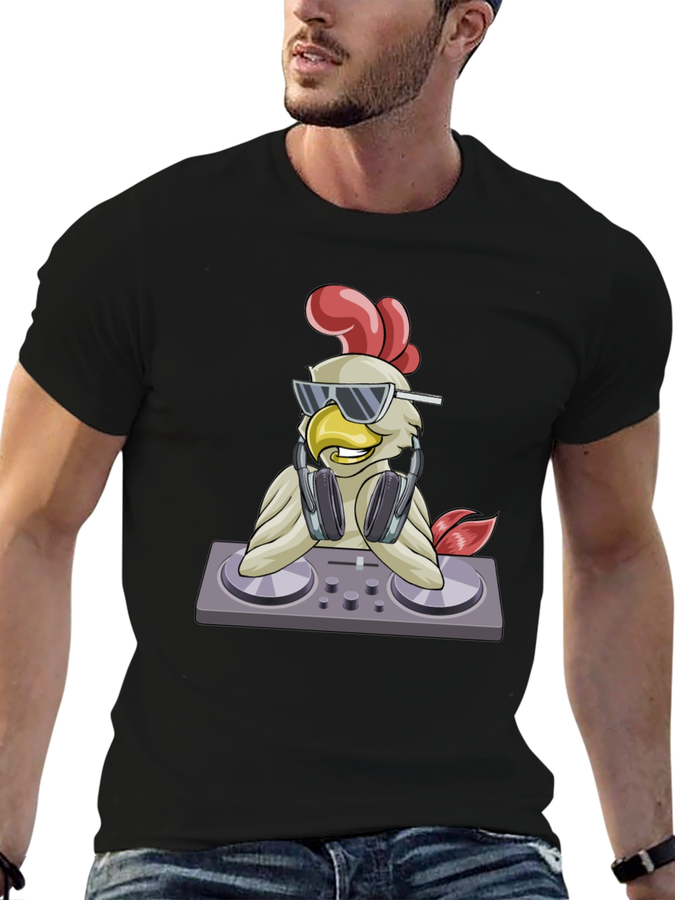 DJ Chicken Graphic T-Shirt - Party Animal Tee