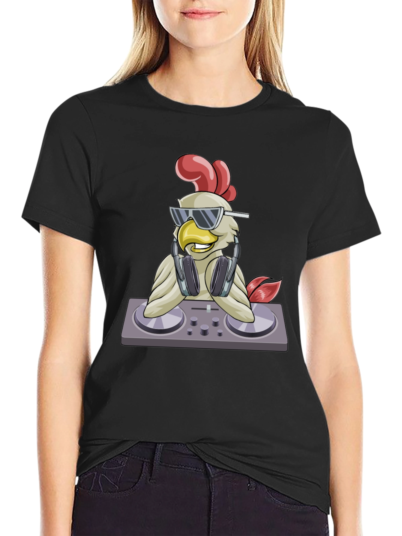 DJ Chicken Graphic T-Shirt - Party Animal Tee