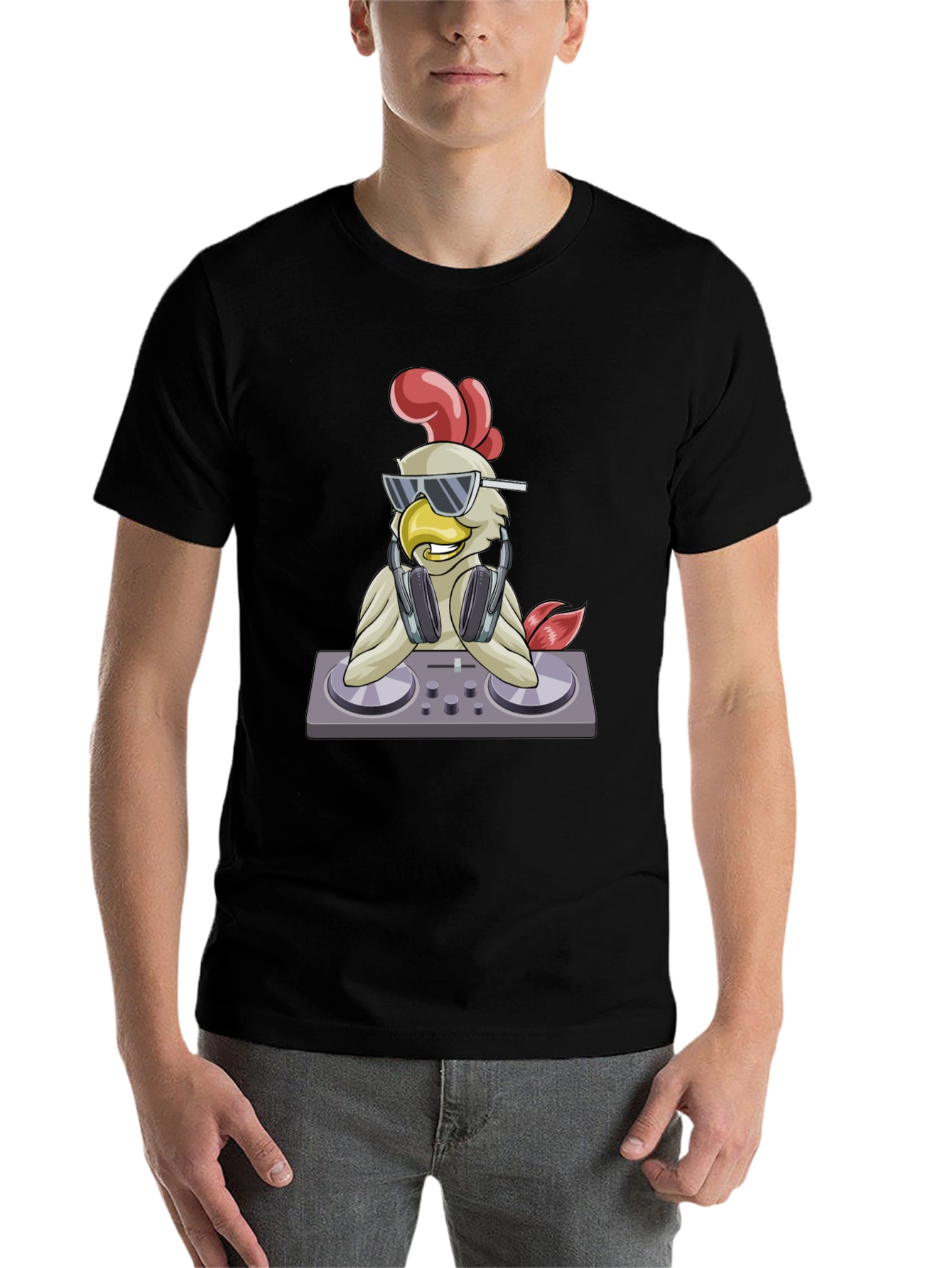 DJ Chicken Graphic T-Shirt - Party Animal Tee