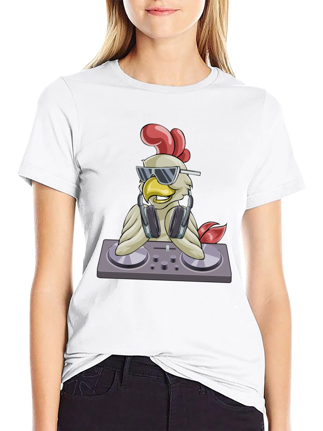 DJ Chicken Graphic T-Shirt - Party Animal Tee
