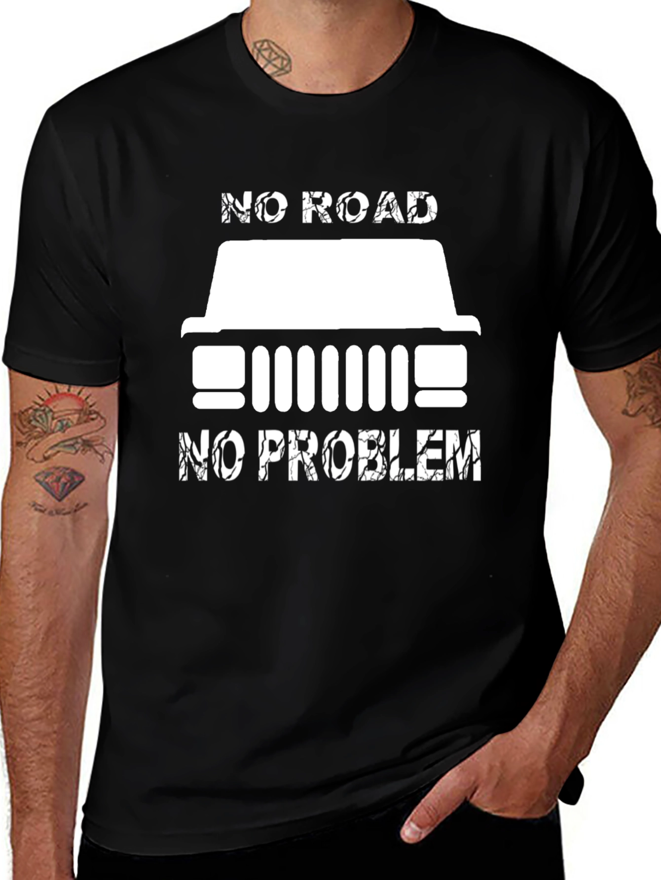 No Road No Problem T-Shirt Jeep Offroad