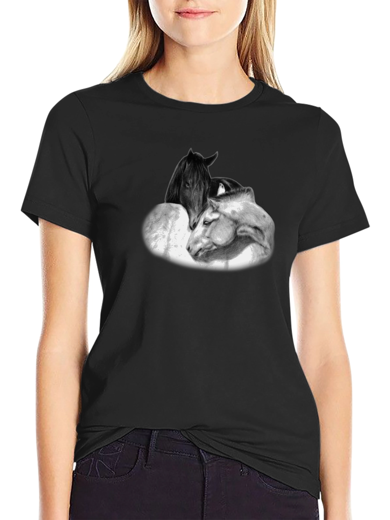 Horse Graphic Black T-Shirt