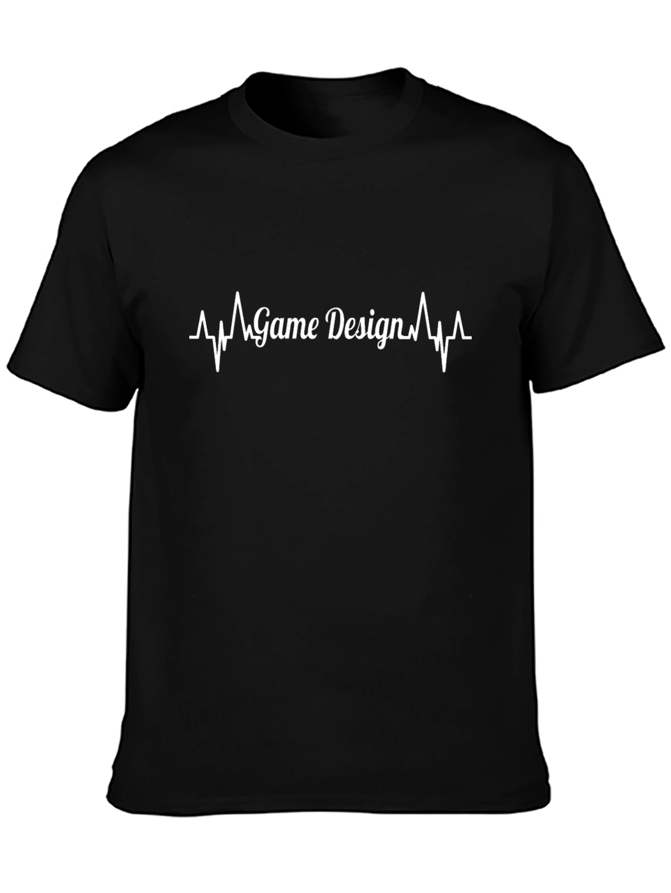 Game Design Heartbeat T-Shirt - Black Casual Tee