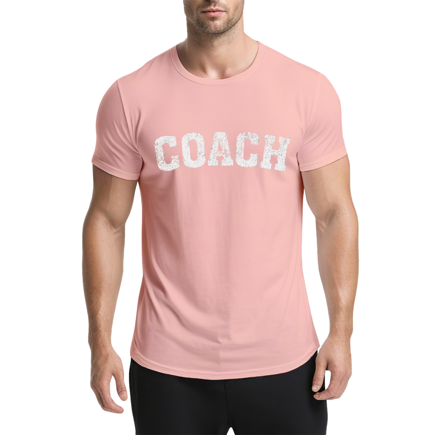 Distressed Retro COACH Sports Coach Navy T-Shirt
