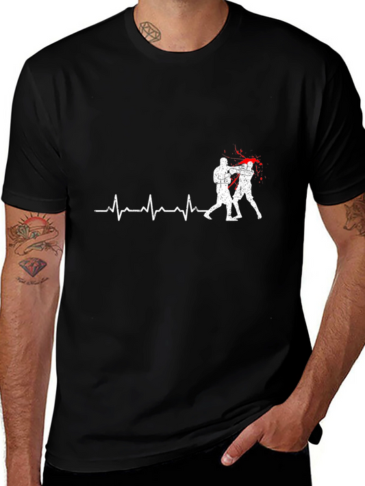 Boxing Heartbeat T-Shirt - Fight Life Tee