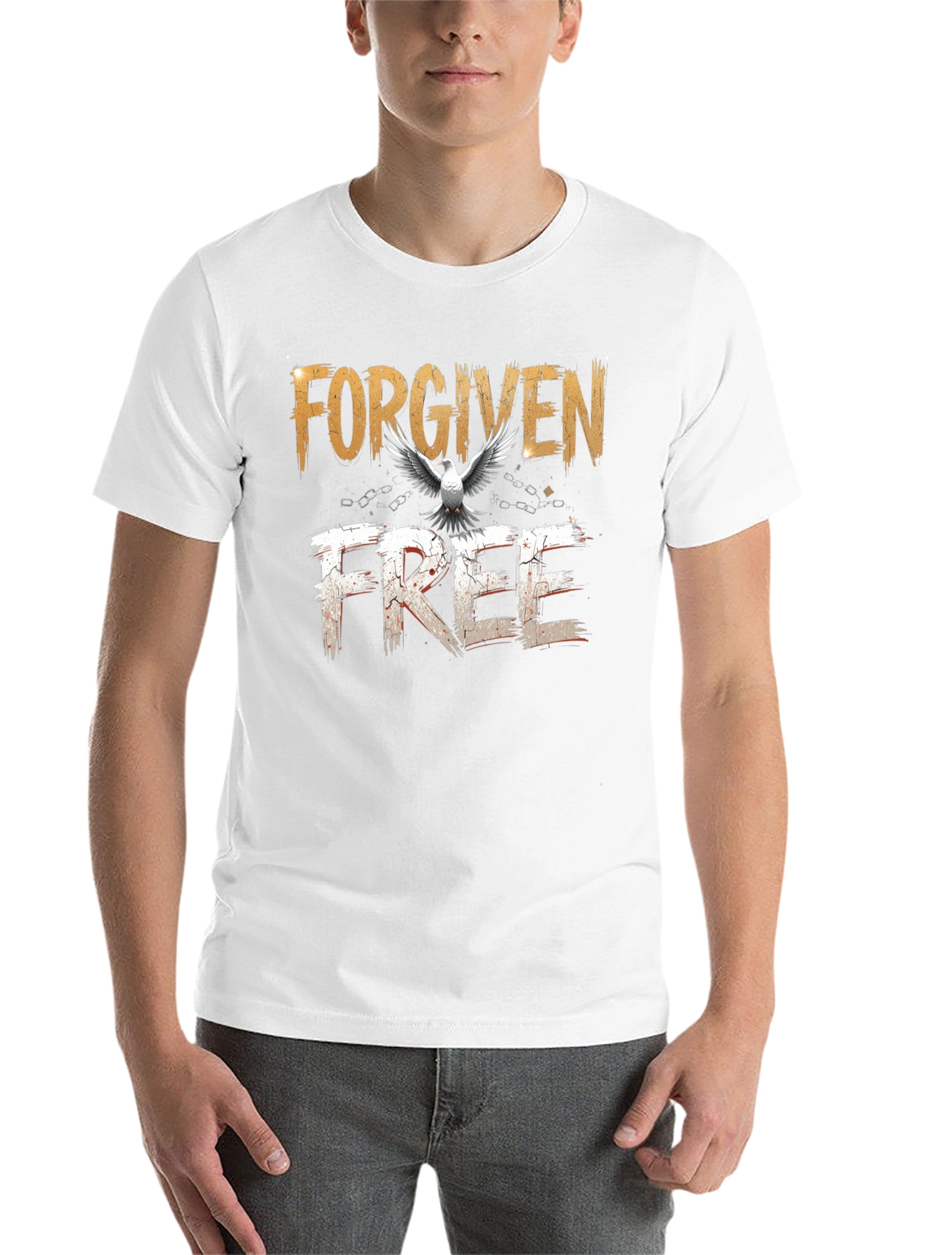 Forgiven Free Christian T-Shirt Dove Graphic Tee