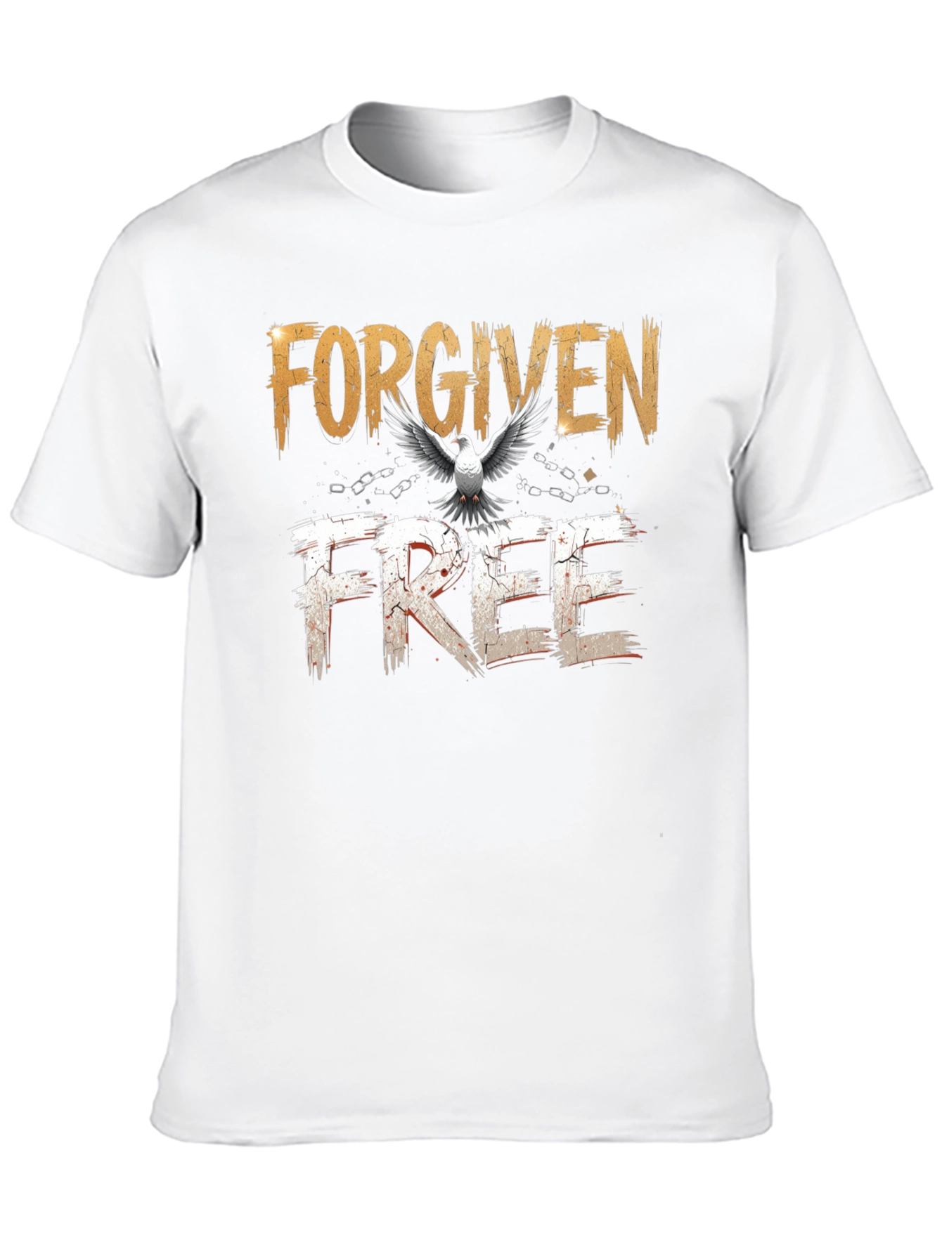 Forgiven Free Christian T-Shirt Dove Graphic Tee
