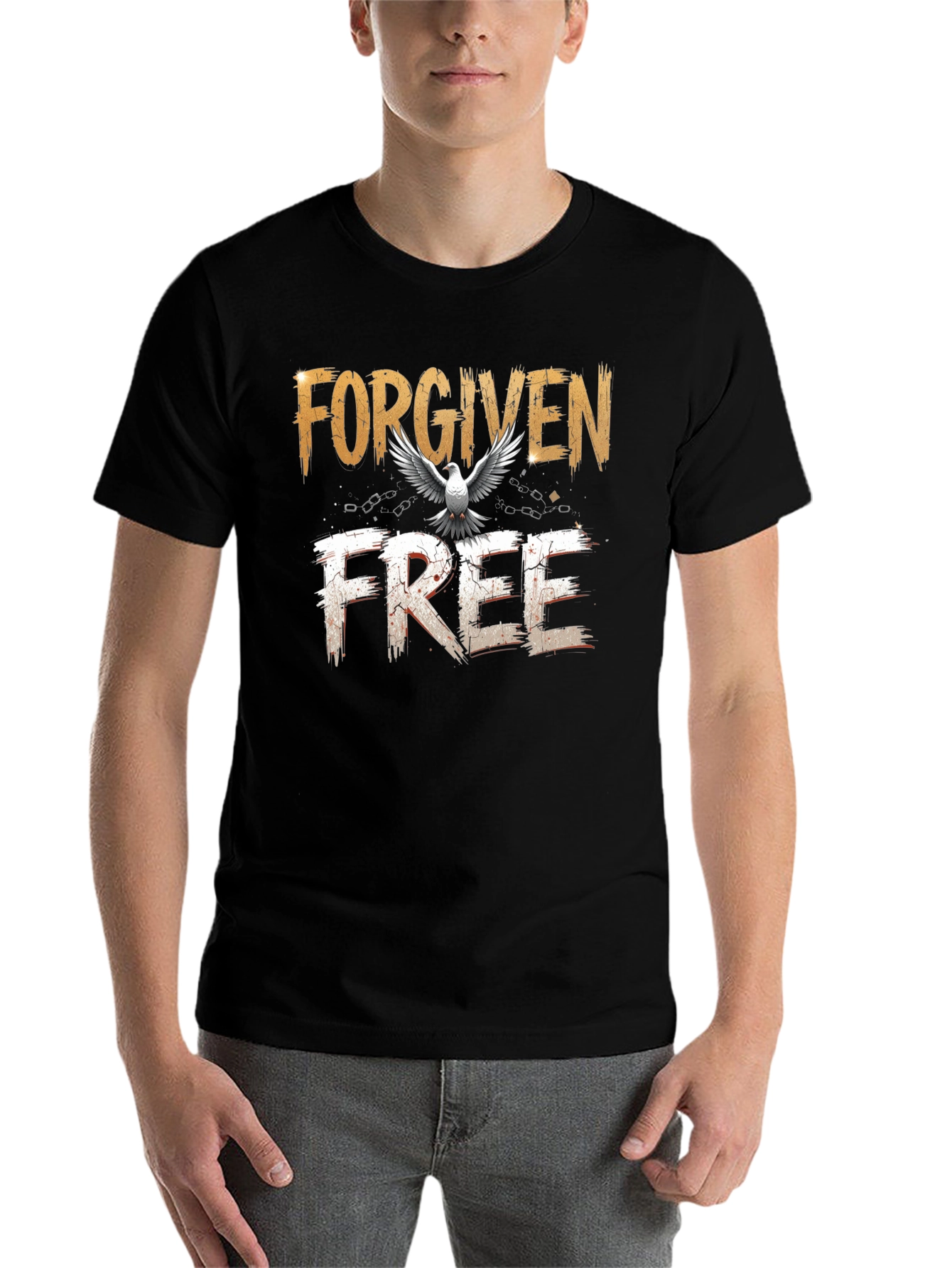 Forgiven Free Christian T-Shirt Dove Graphic Tee
