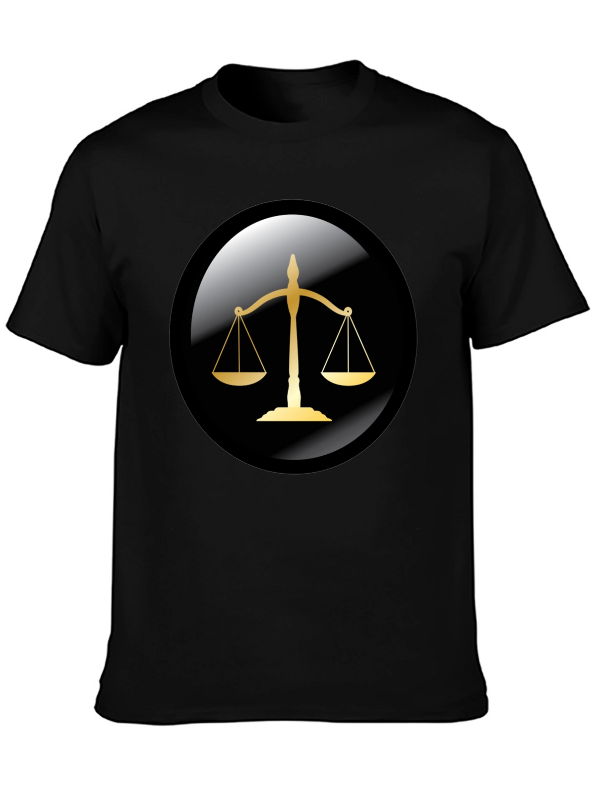 Scales of Justice Graphic Tee - Black