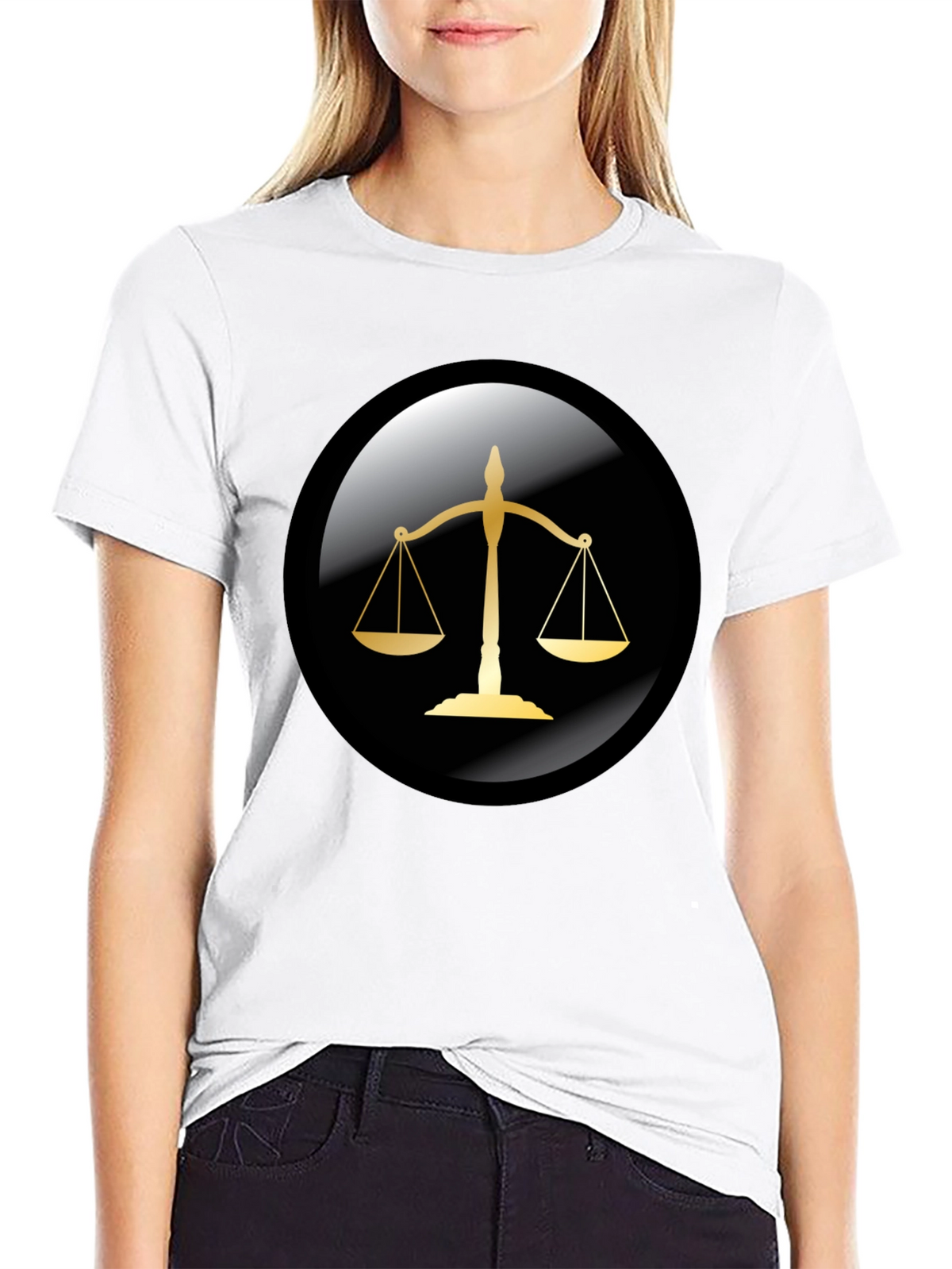 Scales of Justice Graphic Tee - Black