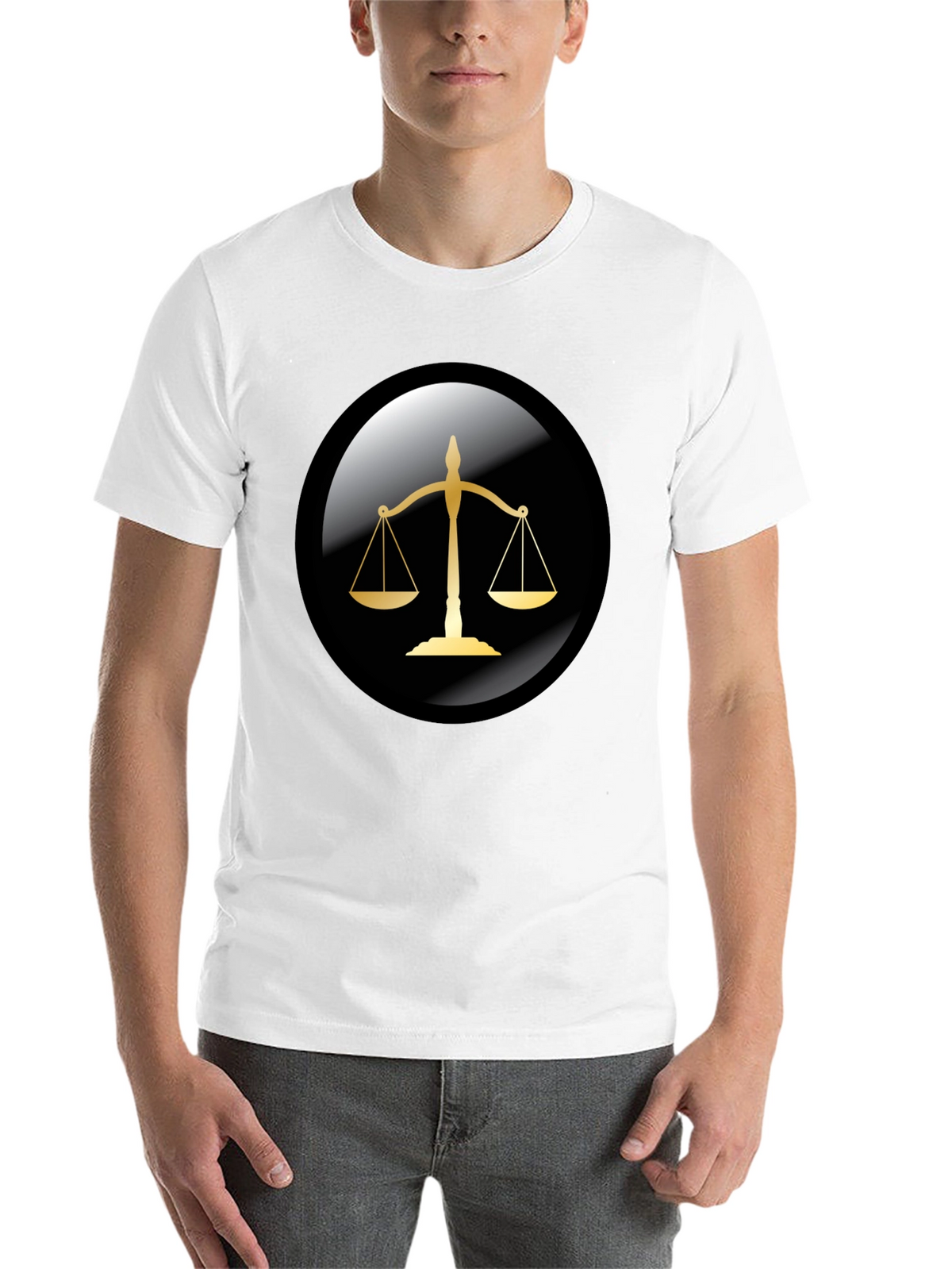 Scales of Justice Graphic Tee - Black