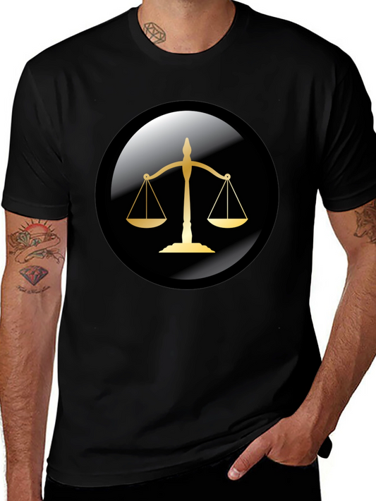Scales of Justice Graphic Tee - Black