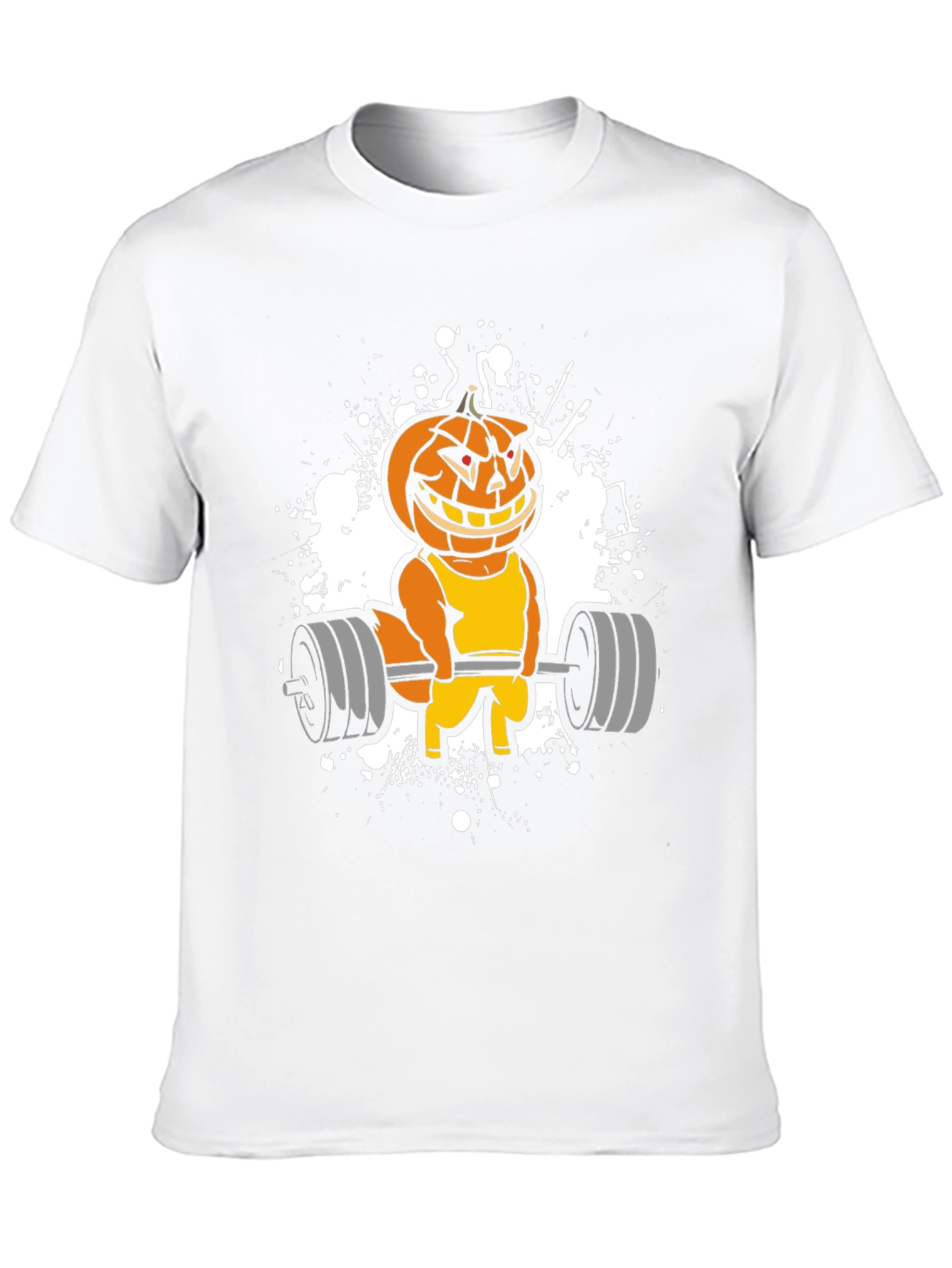 Halloween Pumpkin Gym Workout Black T-Shirt