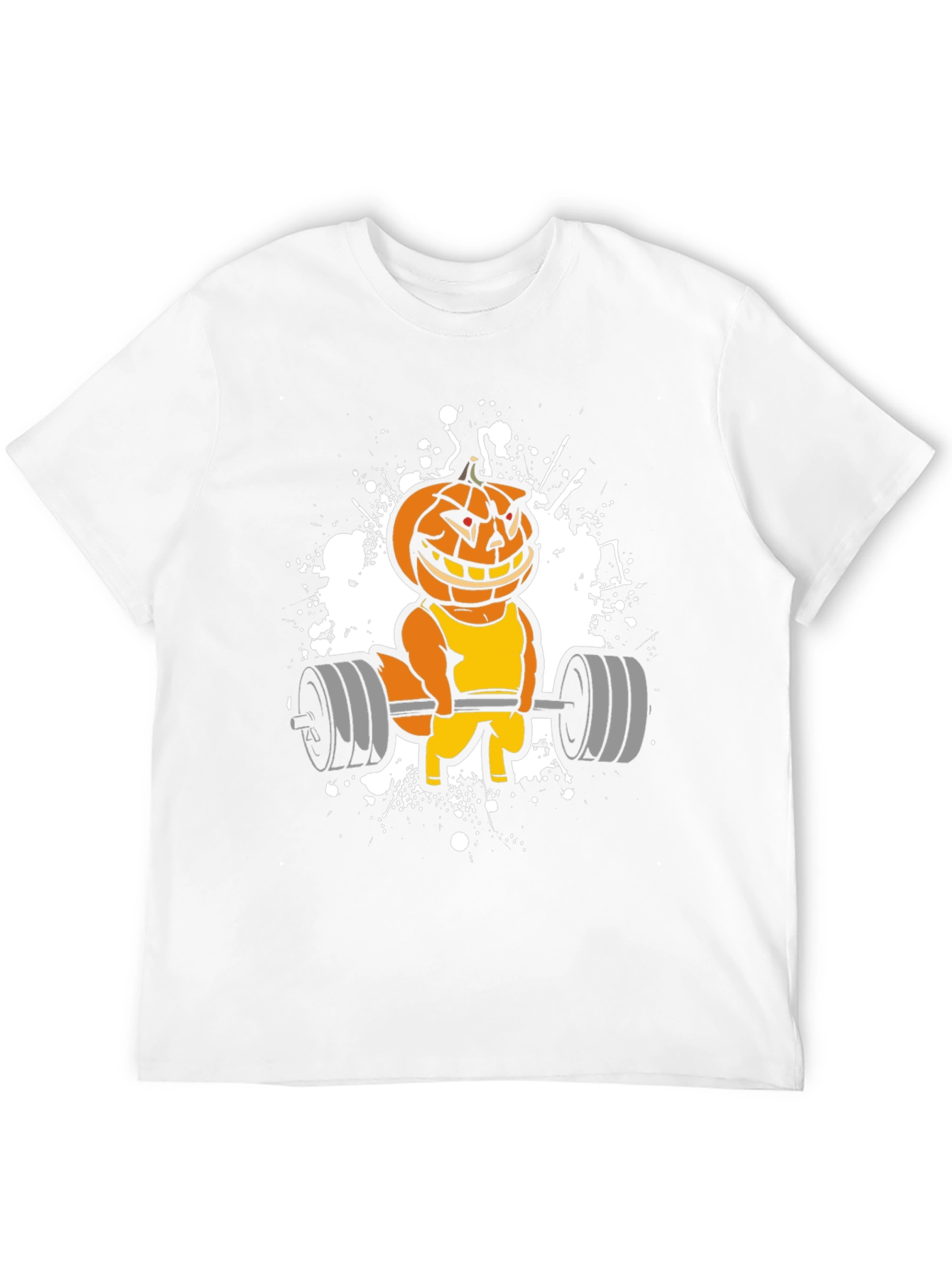Halloween Pumpkin Gym Workout Black T-Shirt