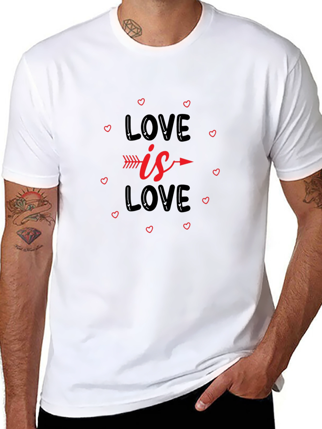 Love is Love T-Shirt - Arrow Heart Design