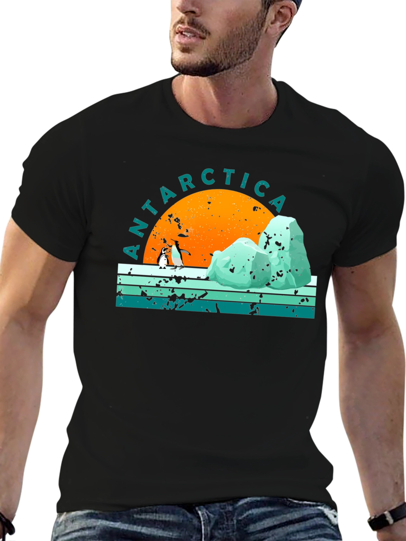 Antarctica Penguin Graphic T-Shirt