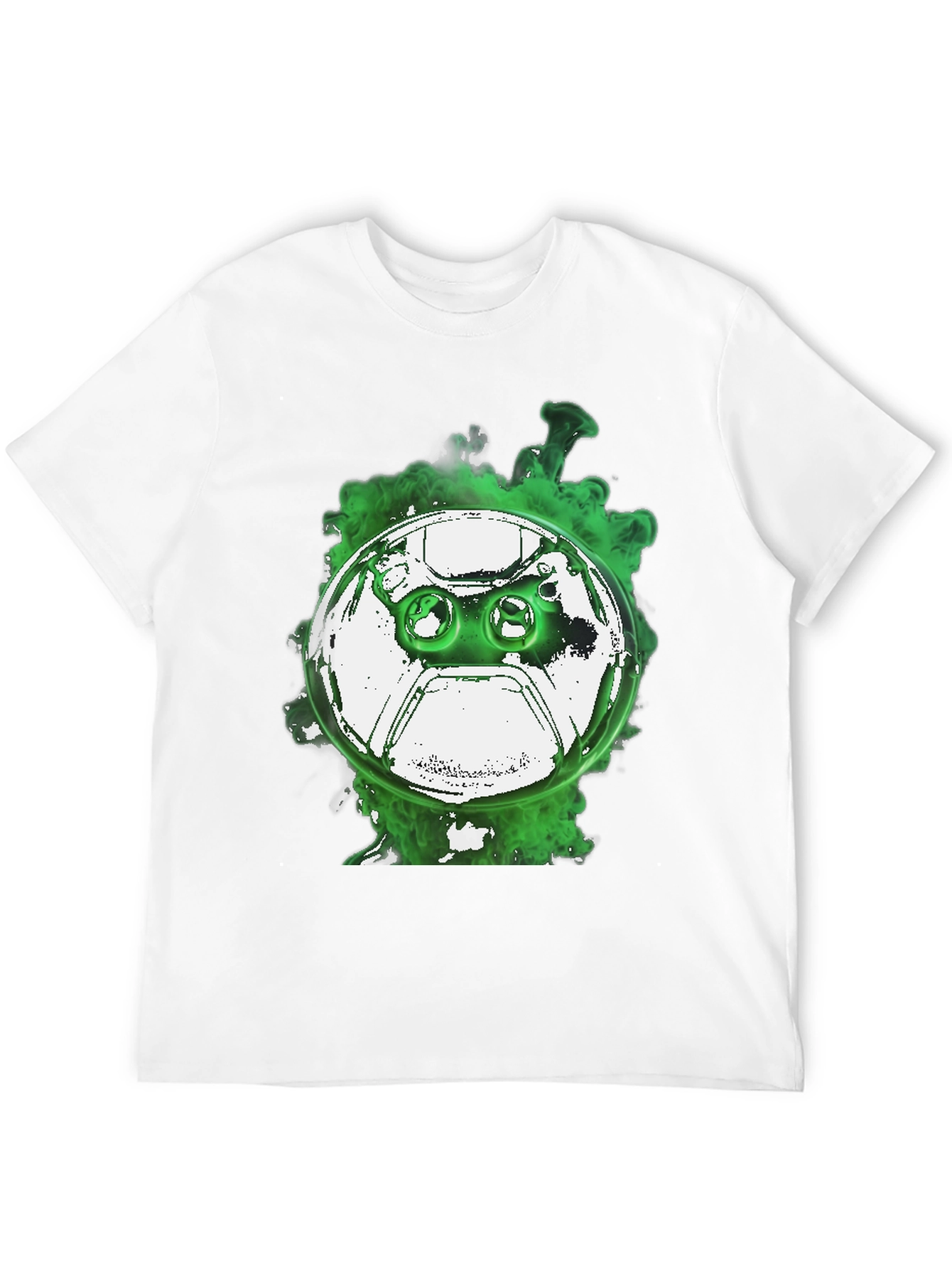 Gaming Controller T-Shirt - Green Smoke Design