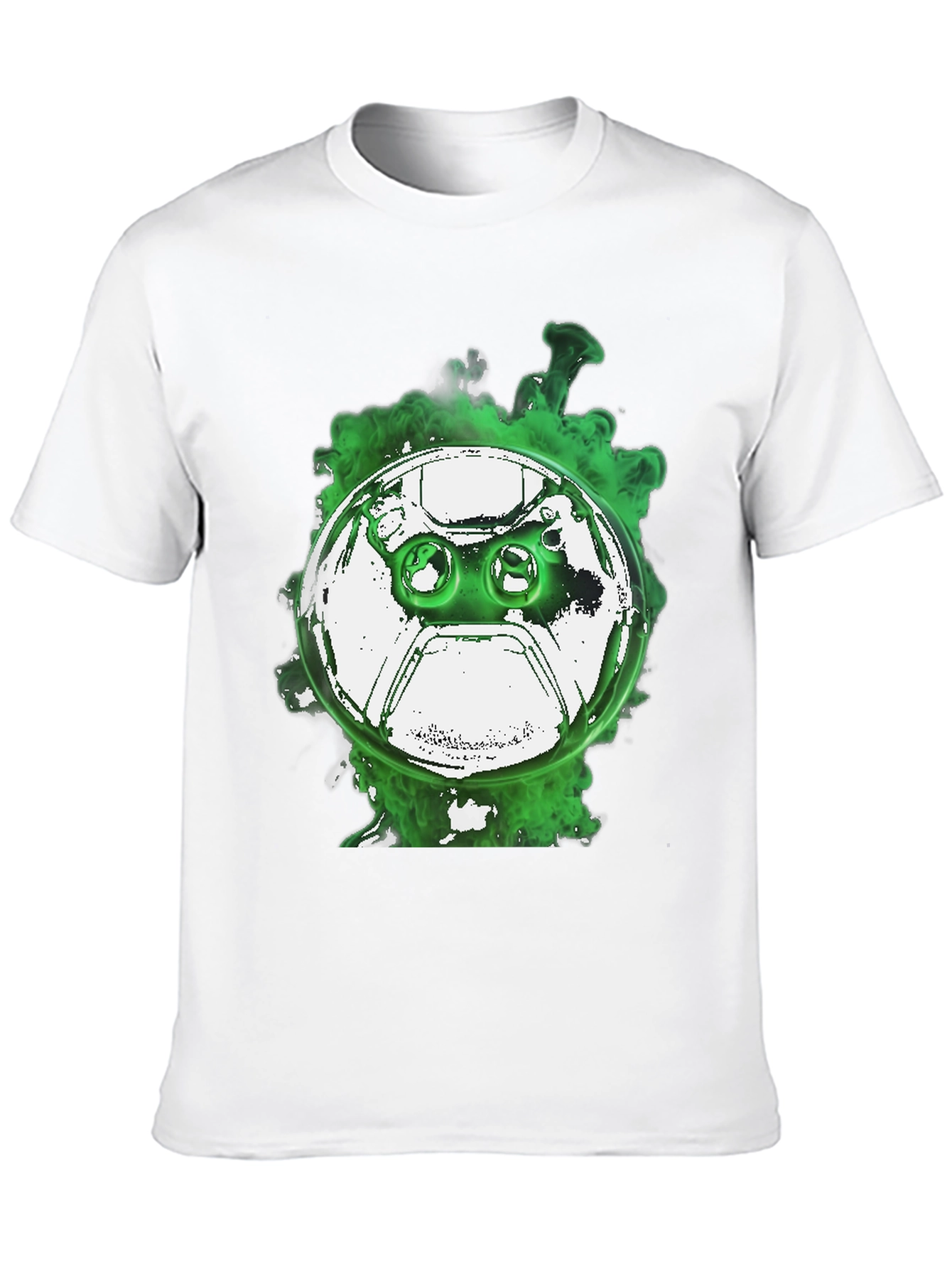 Gaming Controller T-Shirt - Green Smoke Design