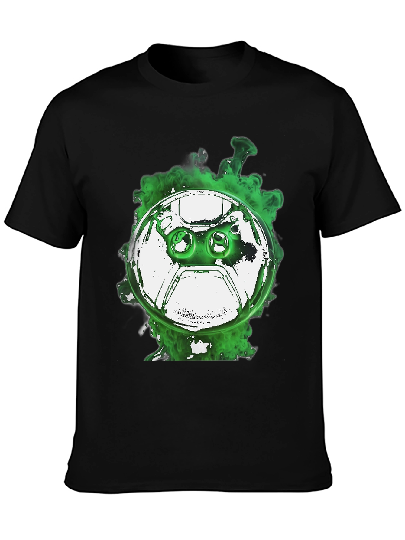 Gaming Controller T-Shirt - Green Smoke Design