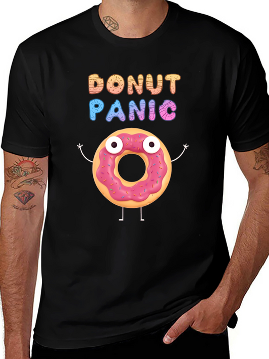 Donut Panic Graphic Tee - Funny Food T-Shirt