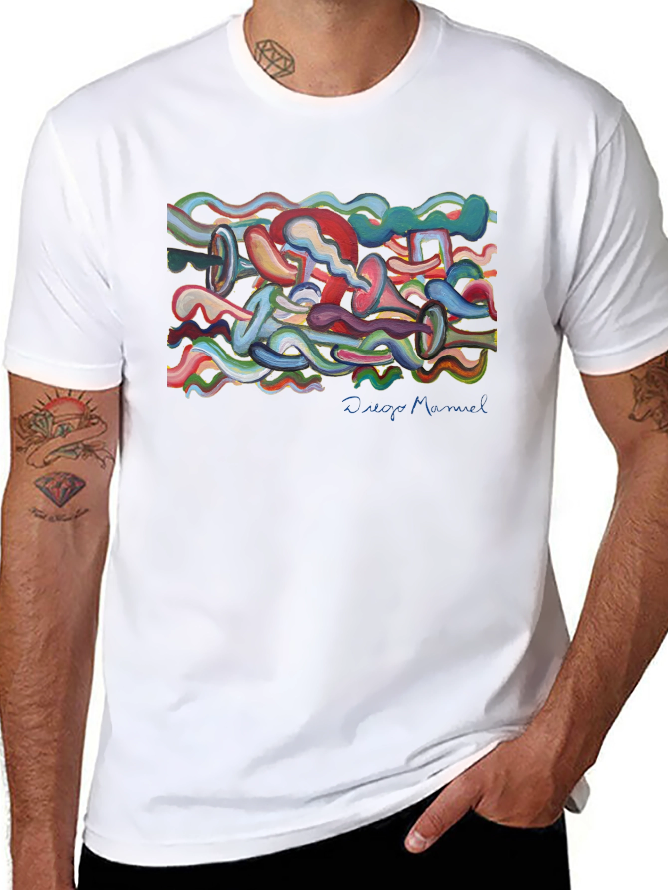 Abstract Art Black T-Shirt - Unique Design