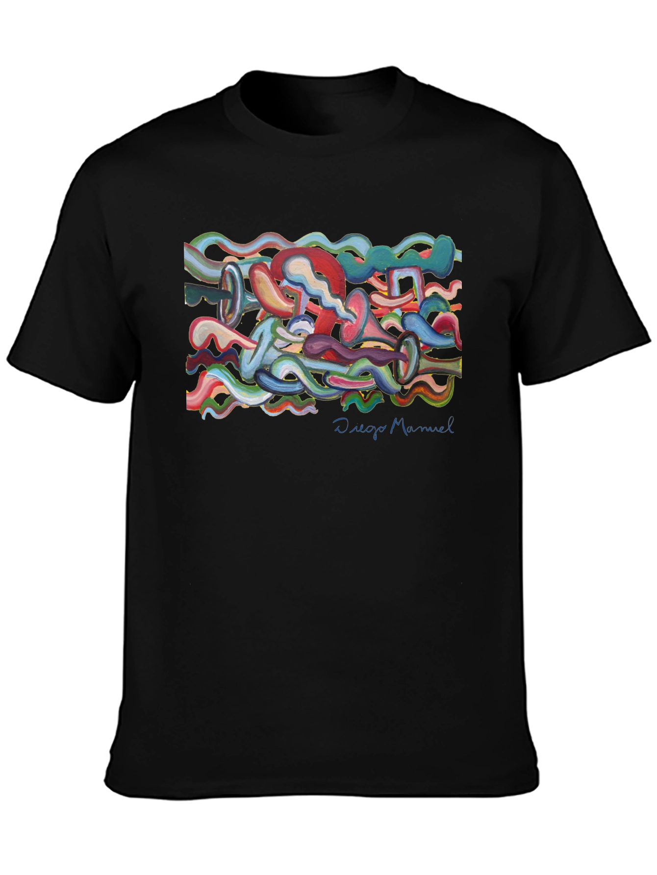 Abstract Art Black T-Shirt - Unique Design