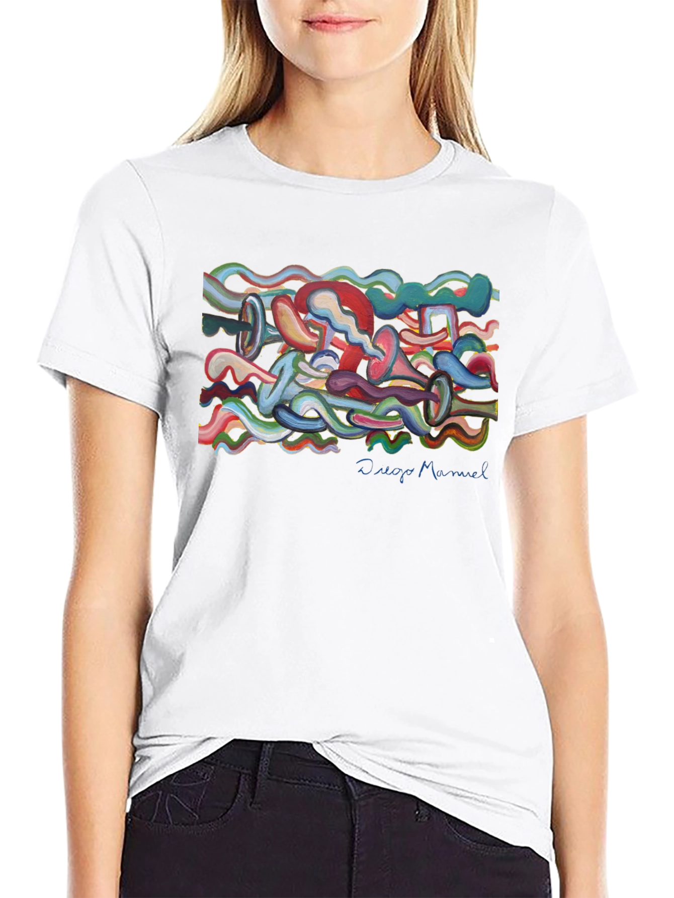 Abstract Art Black T-Shirt - Unique Design