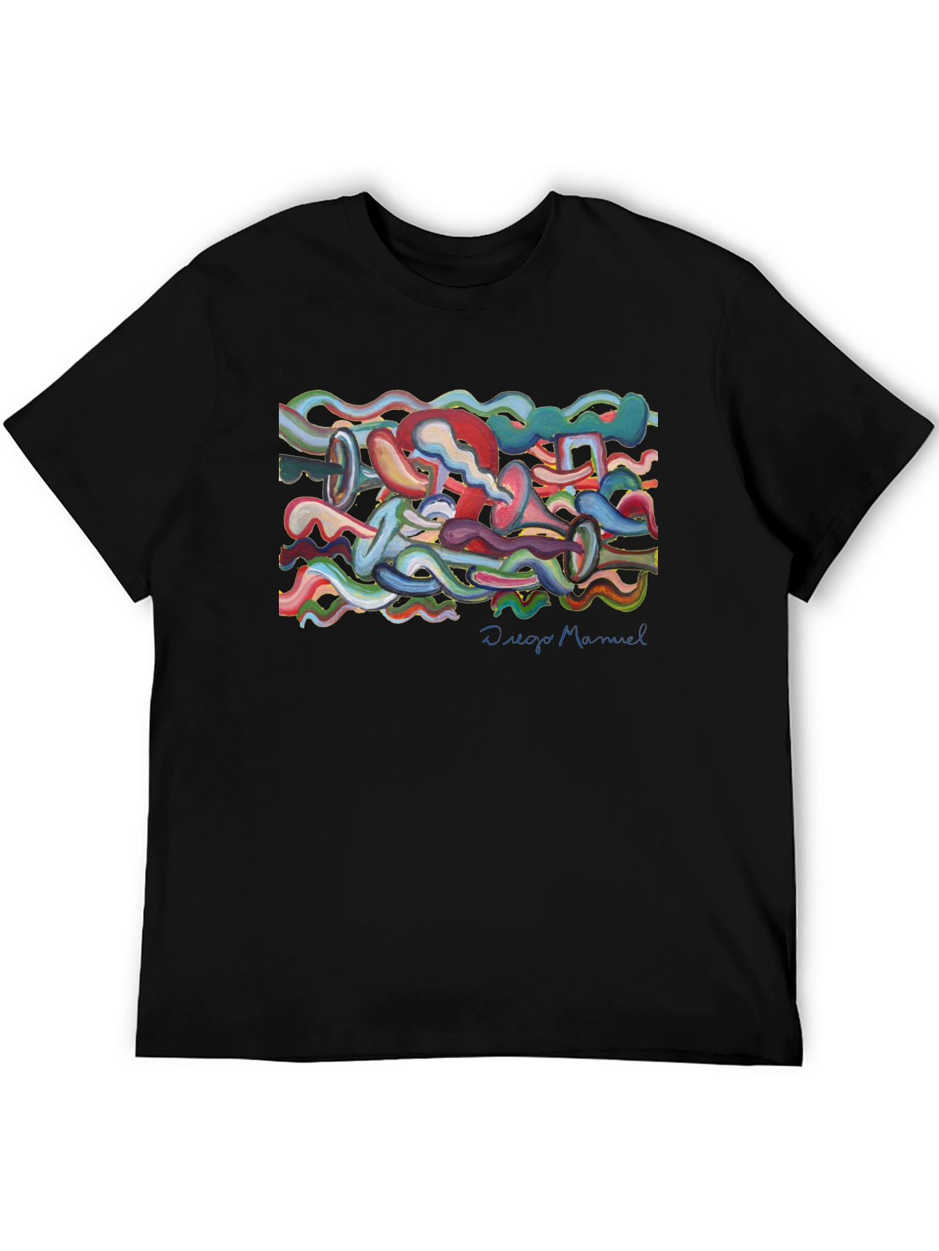 Abstract Art Black T-Shirt - Unique Design