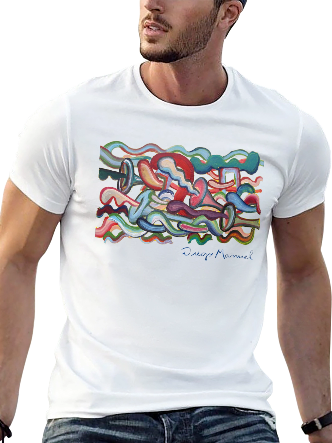 Abstract Art Black T-Shirt - Unique Design