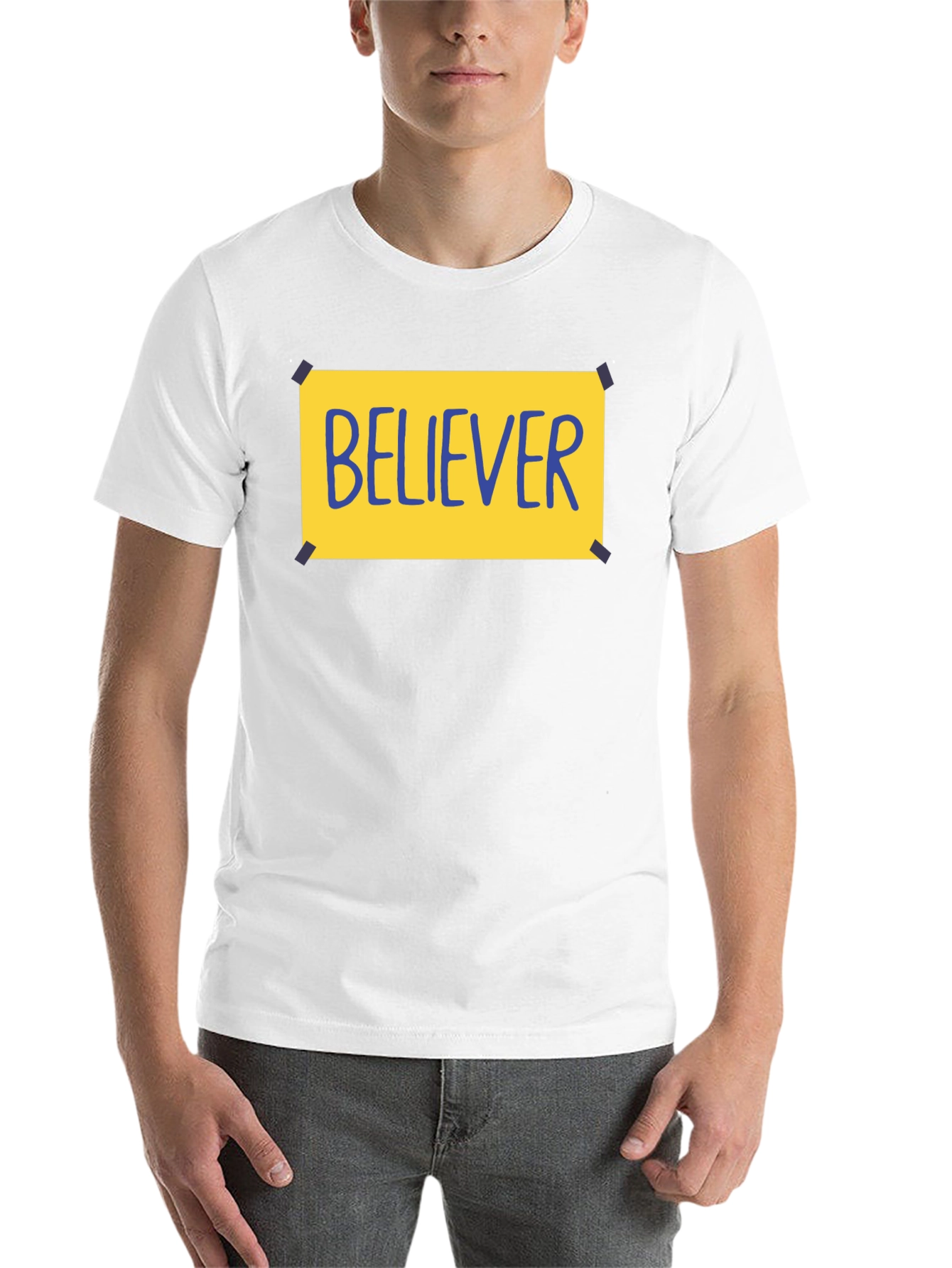 Believer Graphic Tee - Black Crew Neck T-Shirt