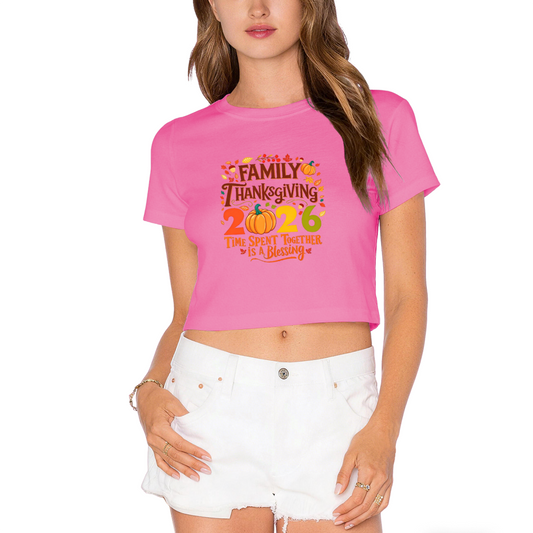 Family Thanksgiving 2026 Fall Holiday Crop Top