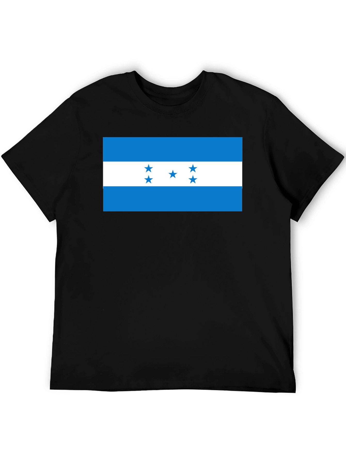 Honduras Flag Graphic Tee - Black T-Shirt