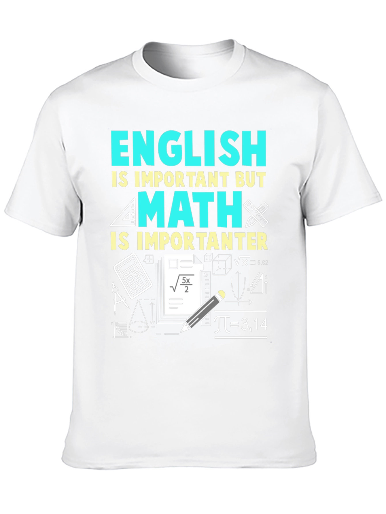 Math Is Importanter T-Shirt - Black Cotton Blend