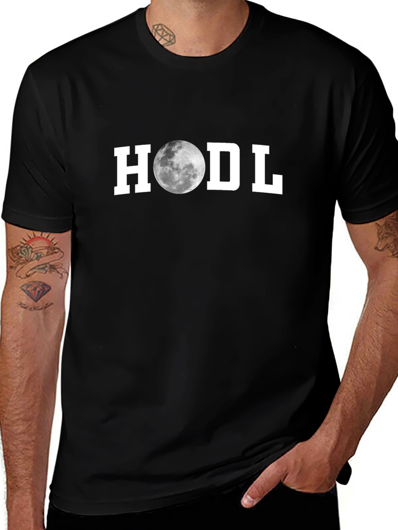 HODL Moon Graphic T-Shirt - Crypto Investor Tee