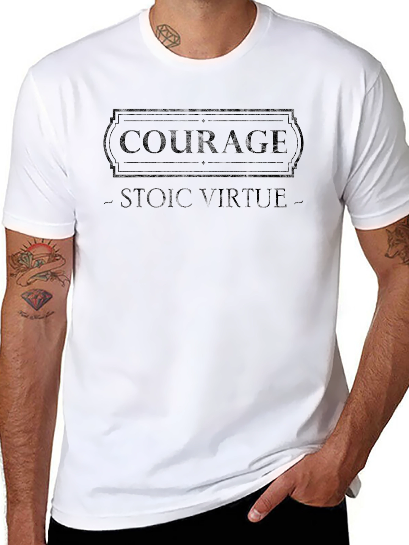 Courage Stoic Virtue Graphic Tee - Unisex T-Shirt