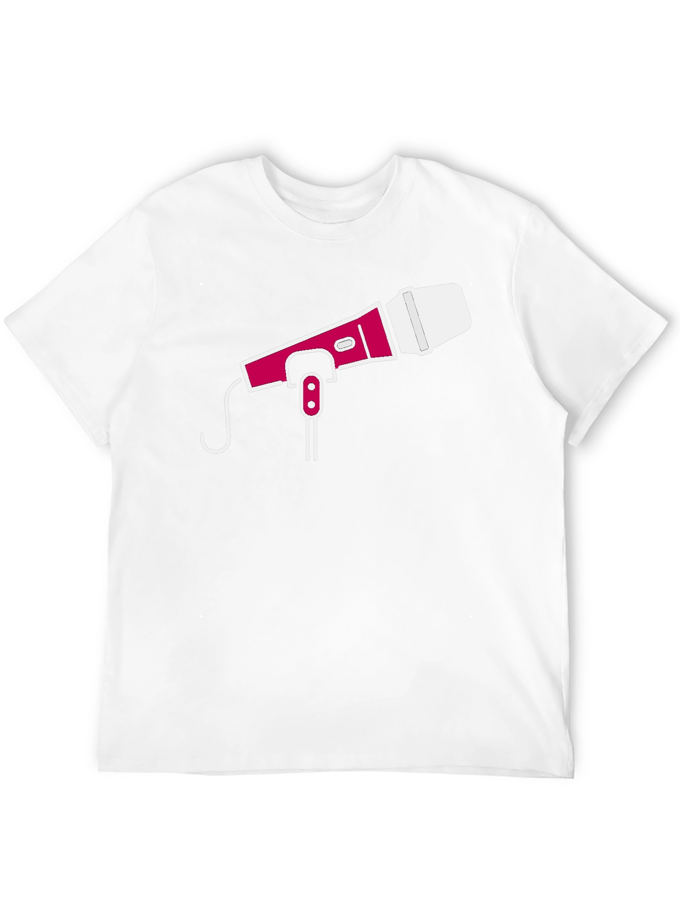 Microphone Graphic Tee - Black Cotton Blend