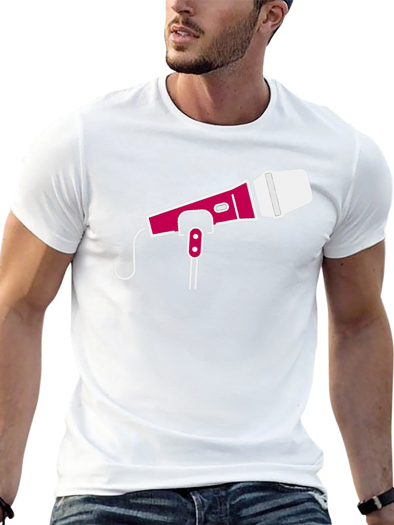Microphone Graphic Tee - Black Cotton Blend