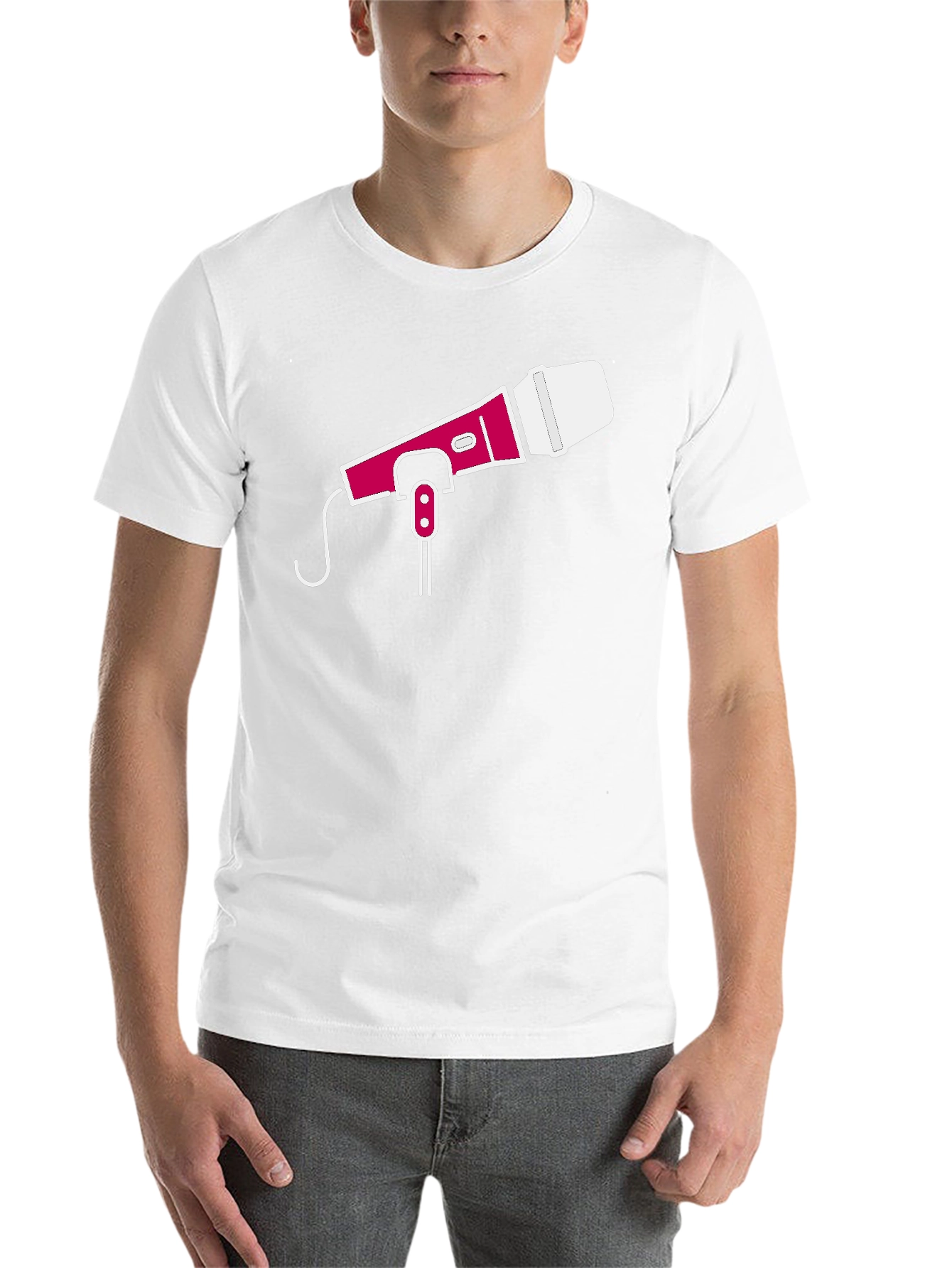 Microphone Graphic Tee - Black Cotton Blend
