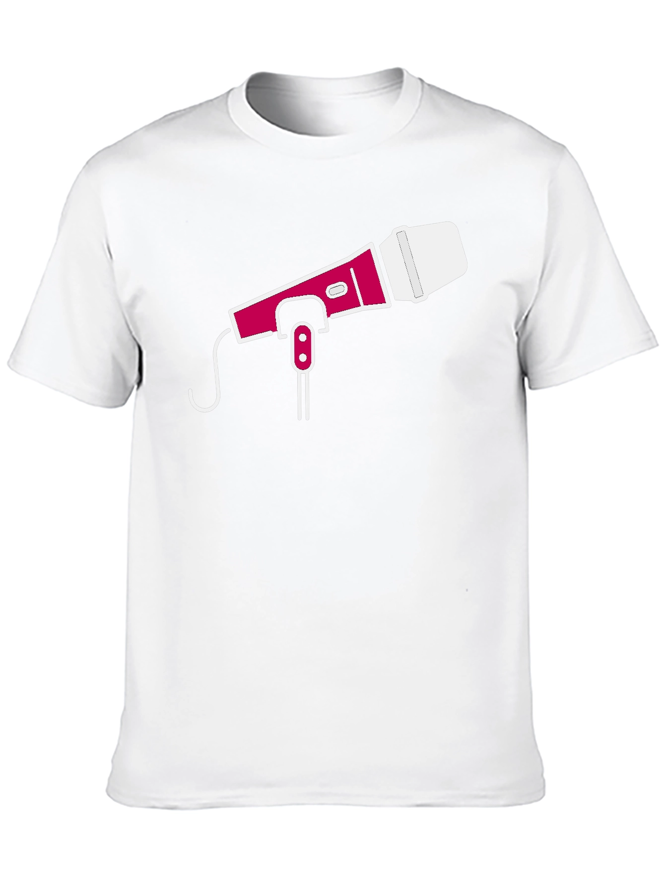 Microphone Graphic Tee - Black Cotton Blend