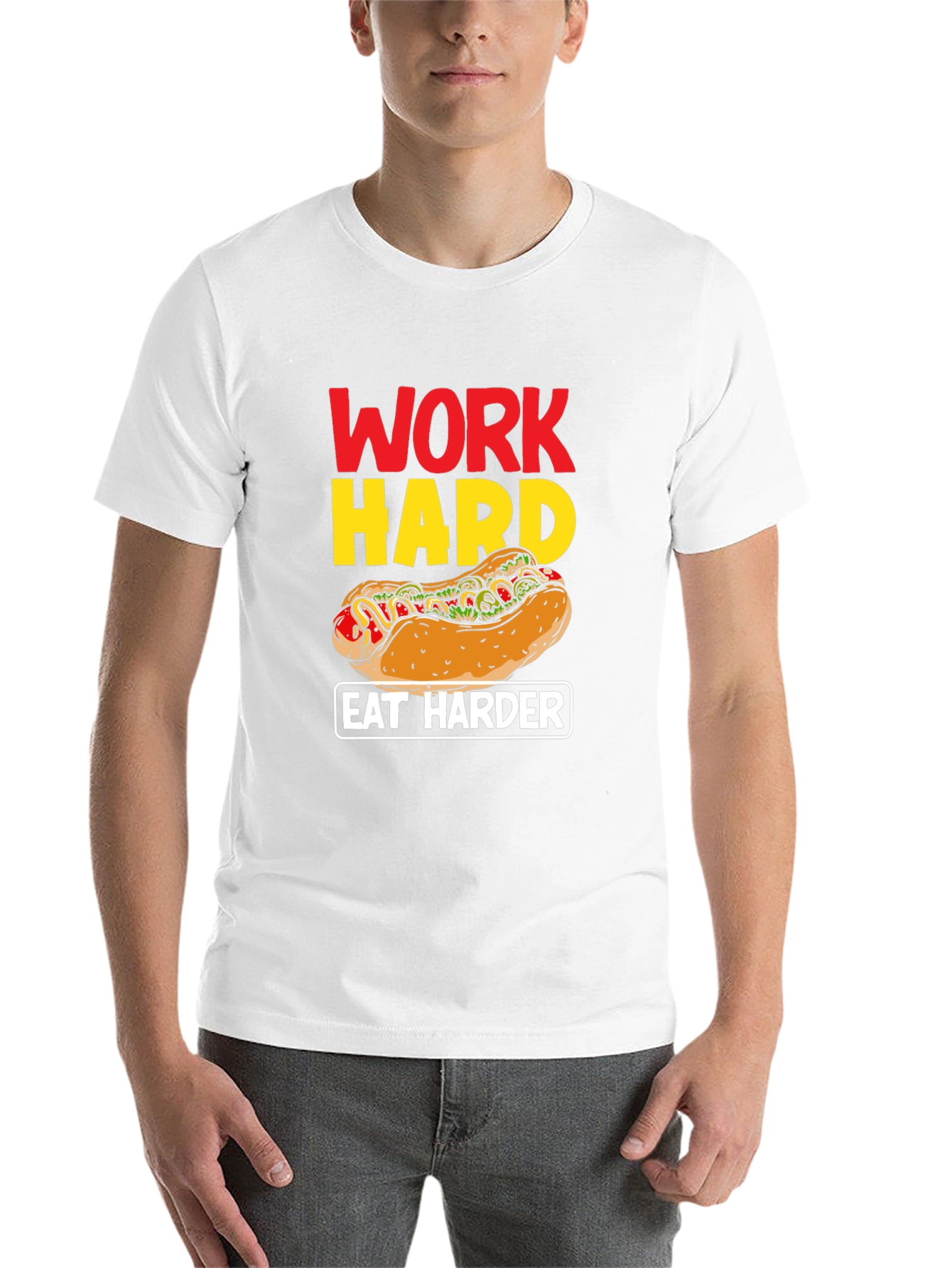 Work Hard Eat Harder Graphic T-Shirt