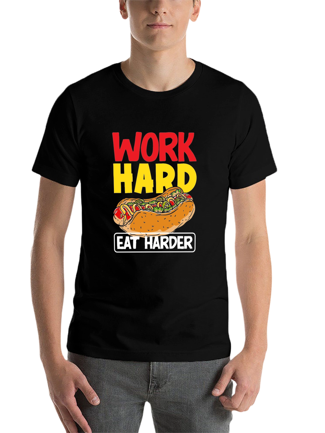 Work Hard Eat Harder Graphic T-Shirt