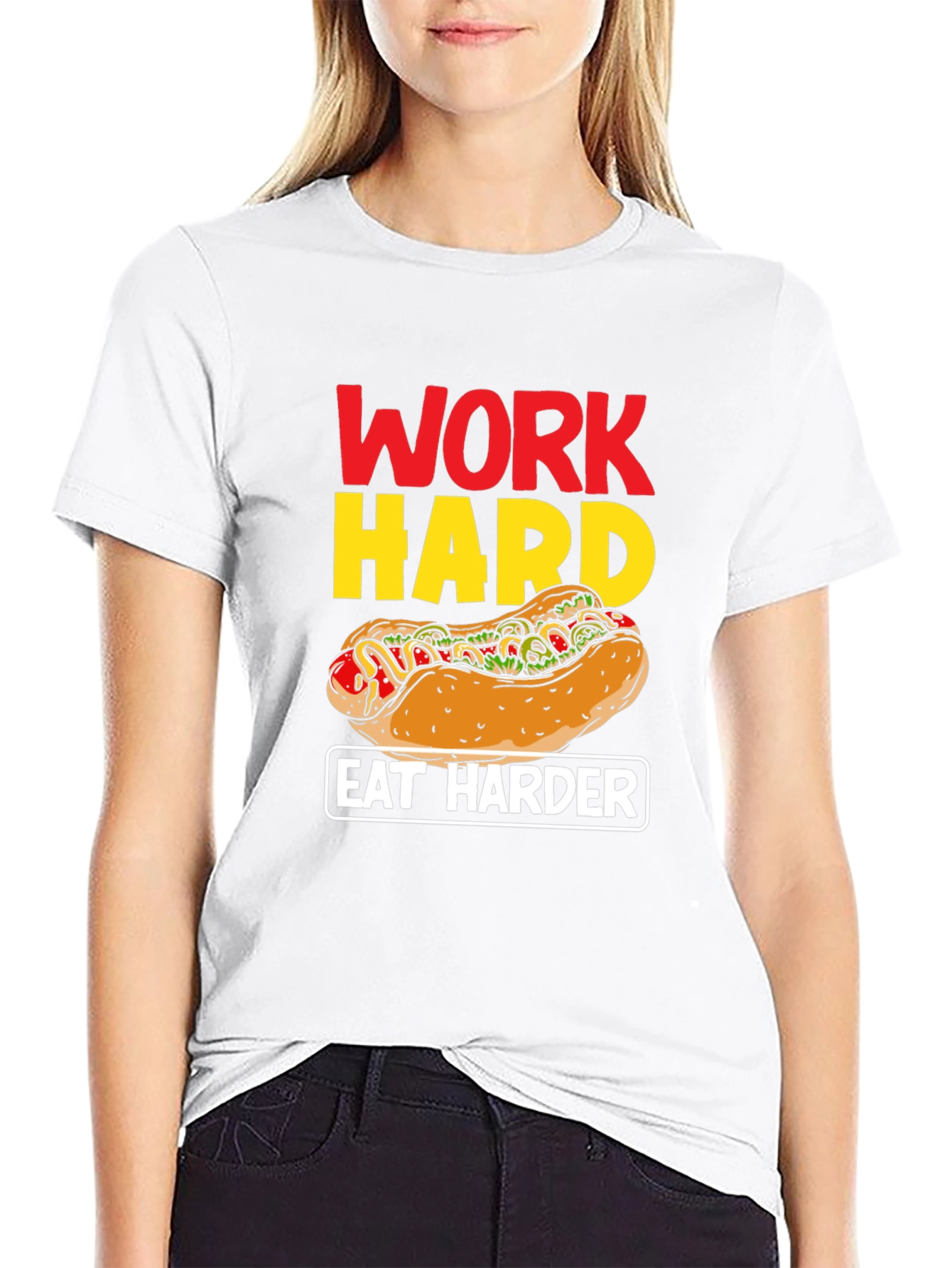 Work Hard Eat Harder Graphic T-Shirt