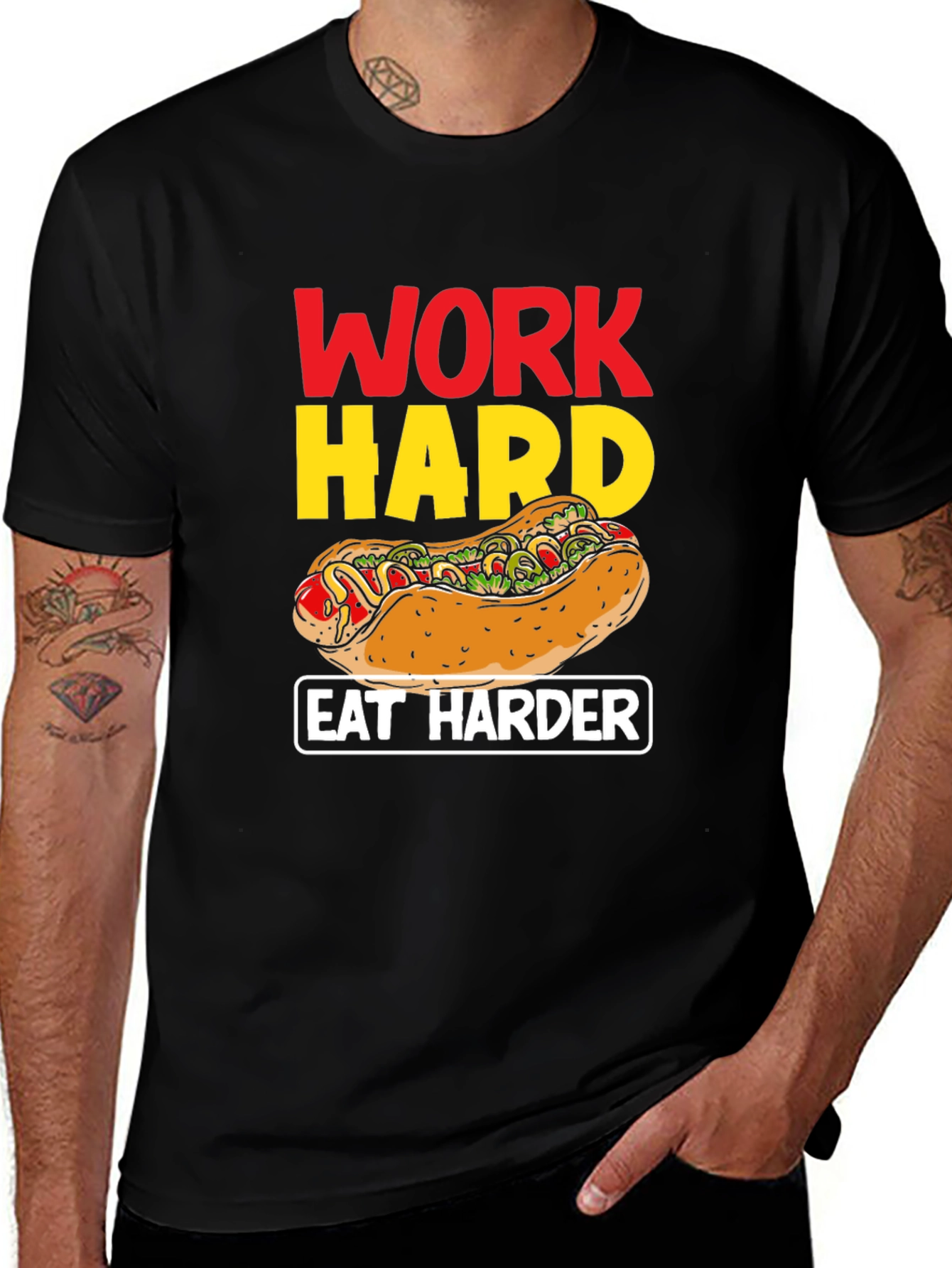 Work Hard Eat Harder Graphic T-Shirt