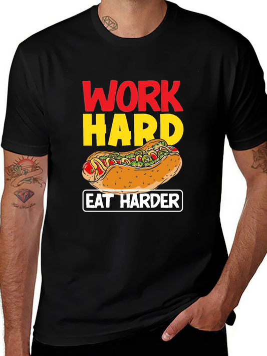 Work Hard Eat Harder Graphic T-Shirt