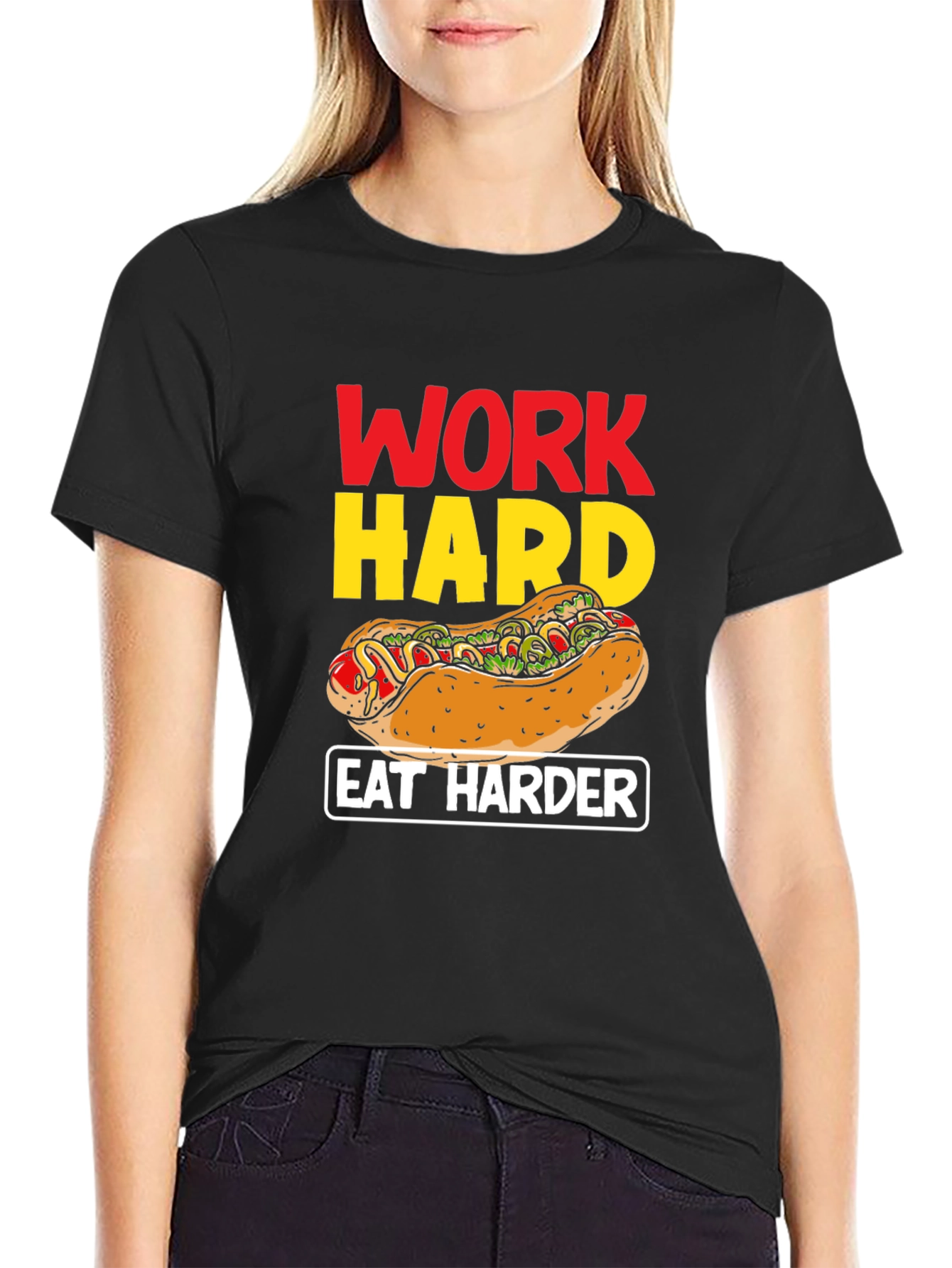 Work Hard Eat Harder Graphic T-Shirt