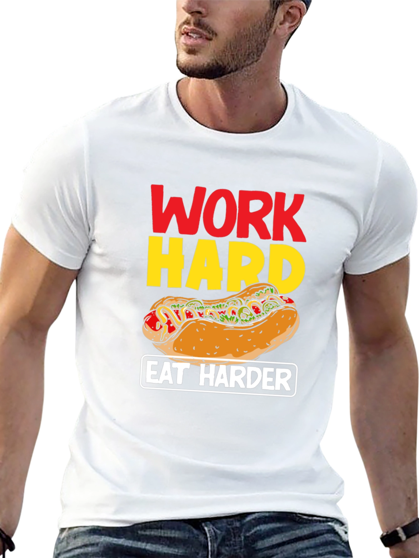 Work Hard Eat Harder Graphic T-Shirt