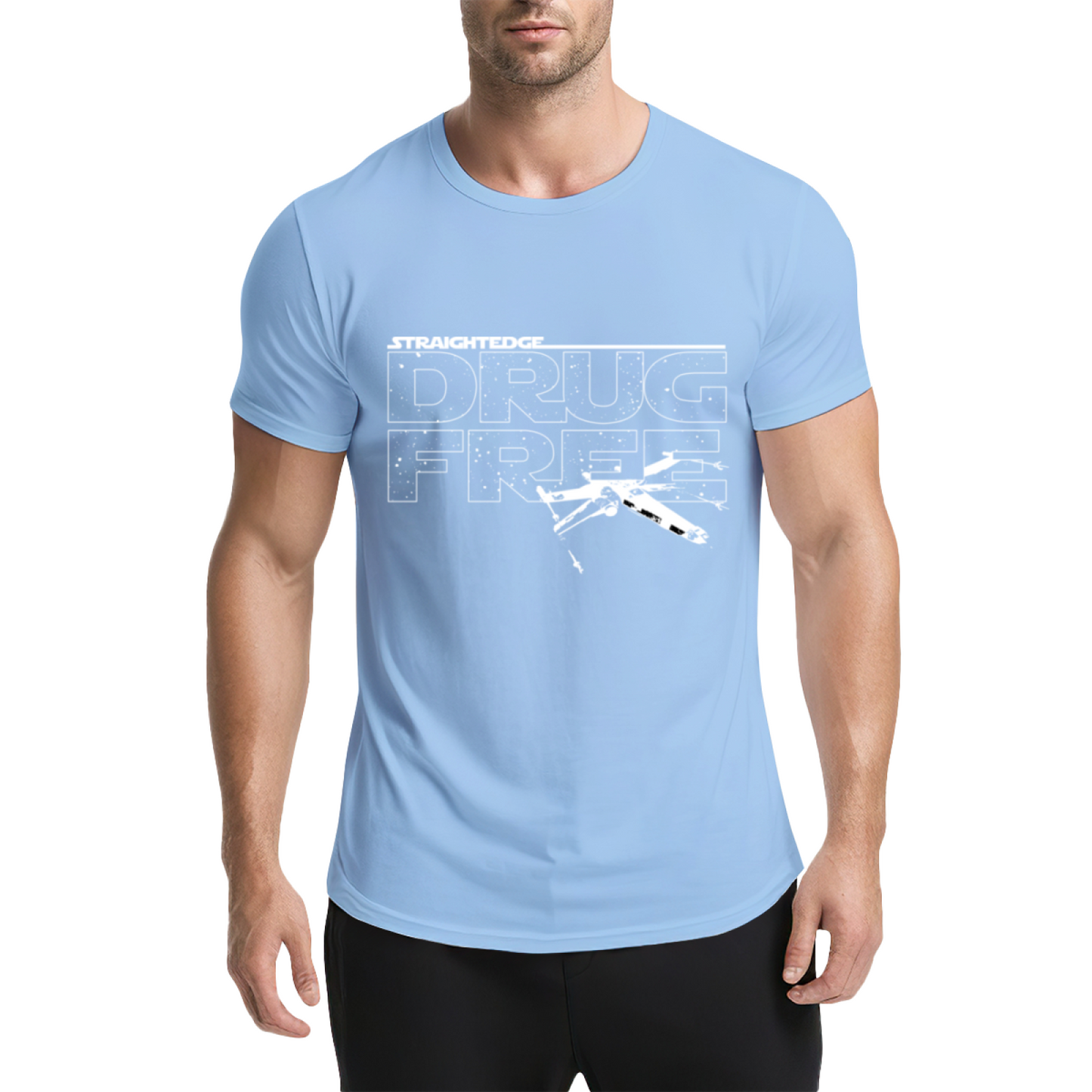 Straight Edge X-Wing Star Wars Fan Graphic T-Shirt