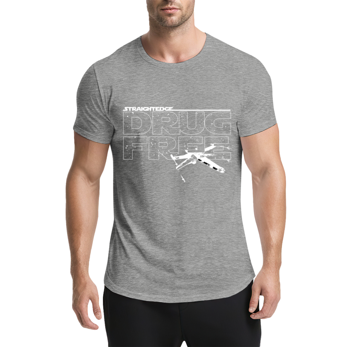 Straight Edge X-Wing Star Wars Fan Graphic T-Shirt